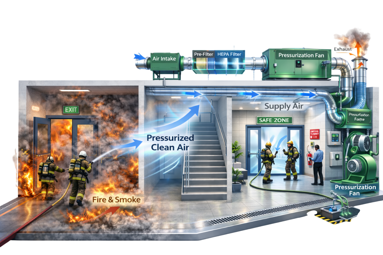 Staircase Pressurisation Systems