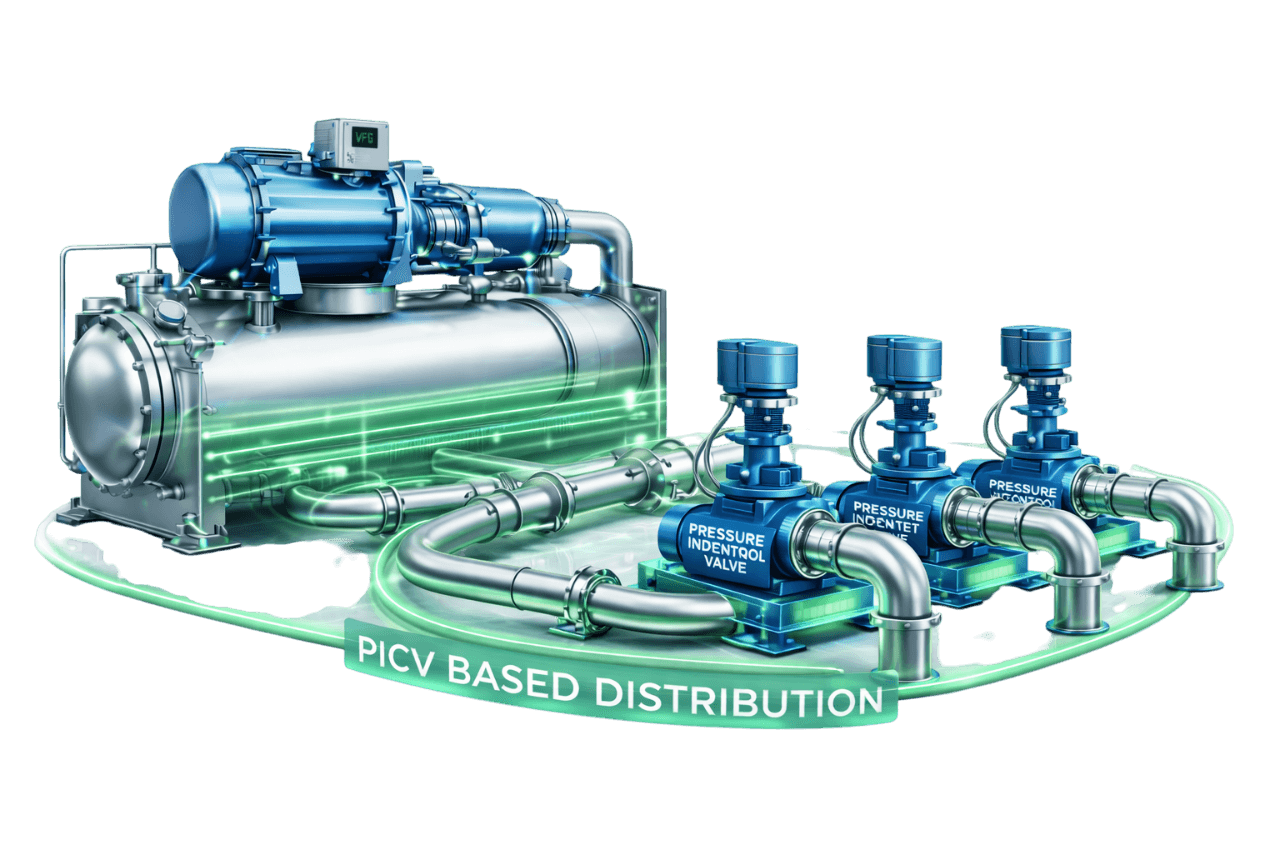 Pressure Independent Control Valve (PICV) Based Distribution
