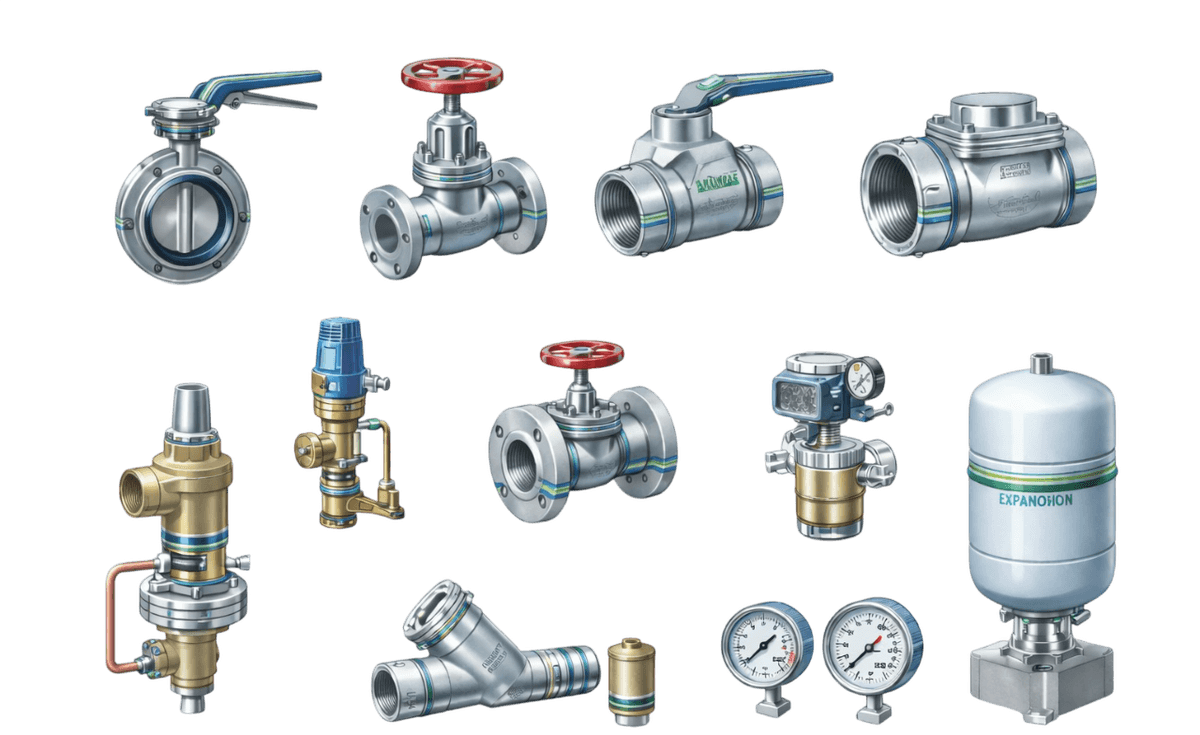 Valves, Strainers & Pipe Accessories